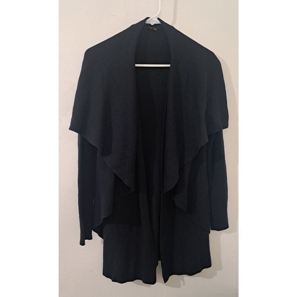 Theory Womens Small Cardigan Shawl Collar Sweater midnight Blue WOOL